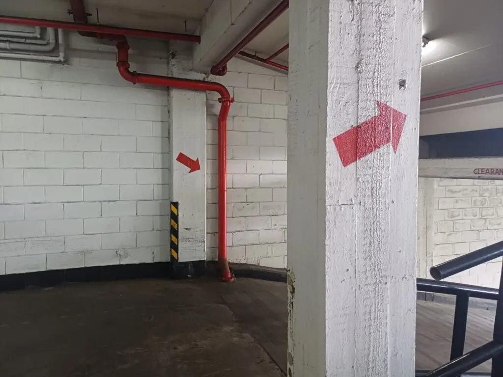 Carpark signs Which way are we going