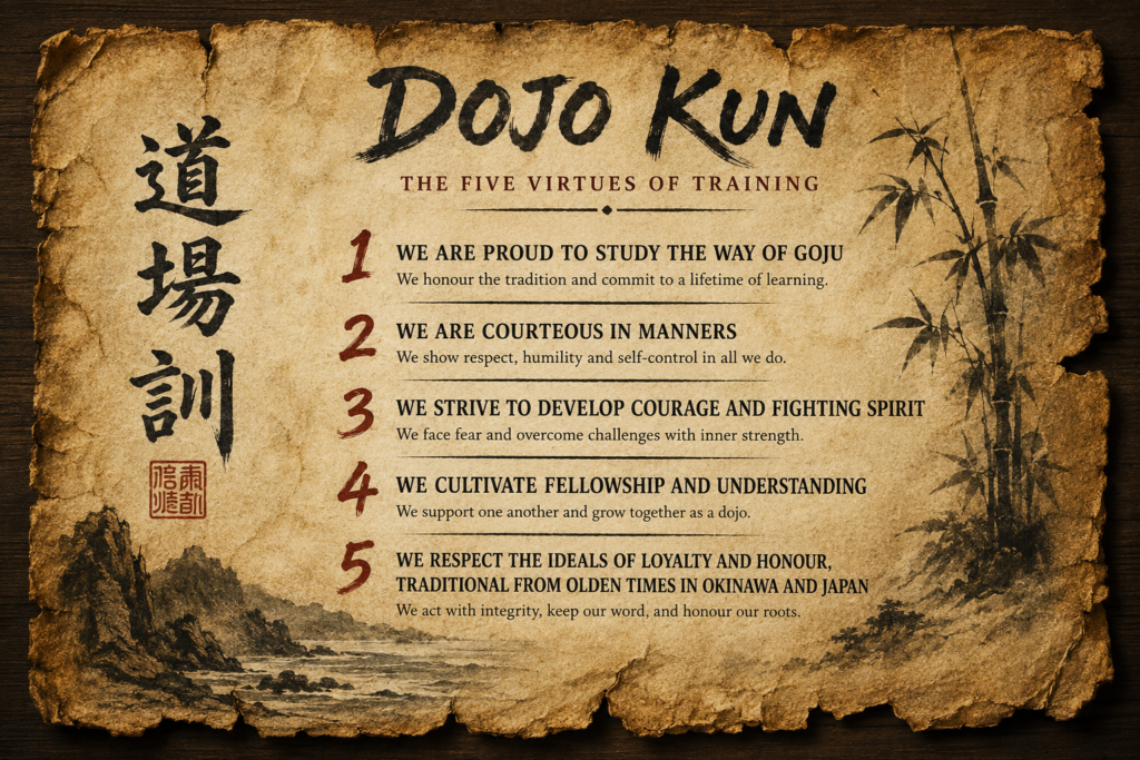 Dojo Kun Parchment IGK Victoria IGK Victoria Dojo Training Principles